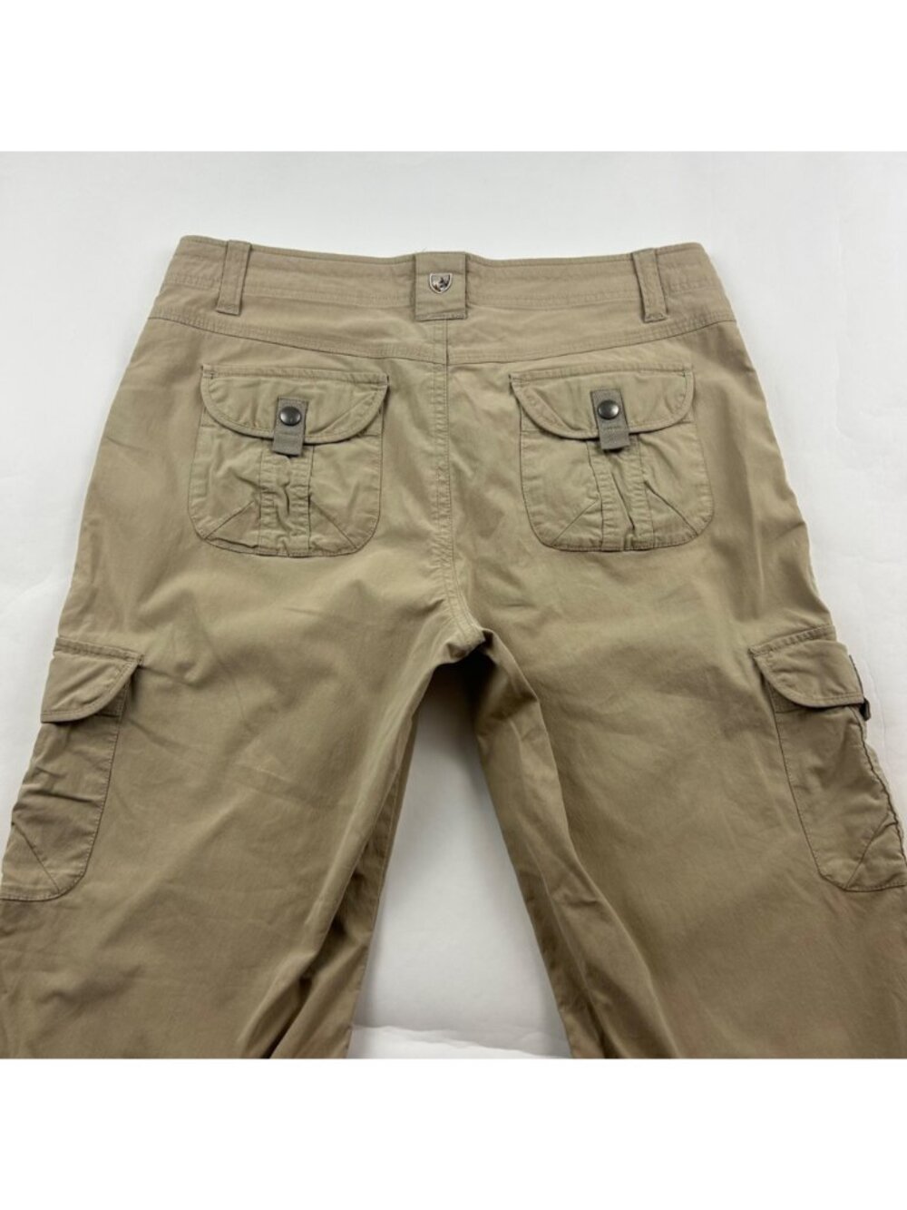 KÜHL Warm Tan Stretch Canvas Cargo Roll Cuff Adventure Pant 10R - Picture 7 of 7